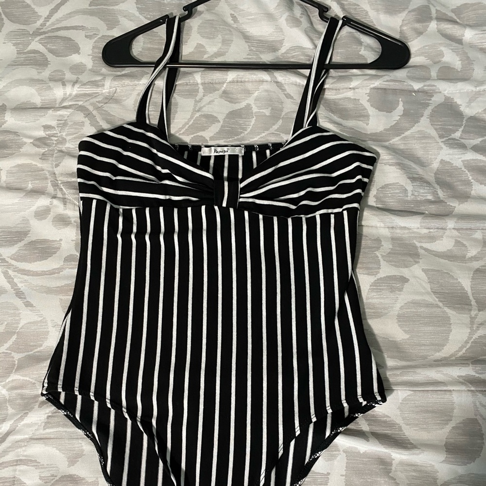 Striped bodysuit